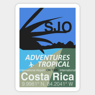 Pura Vida Adventures: SJO Airport Code Design Sticker